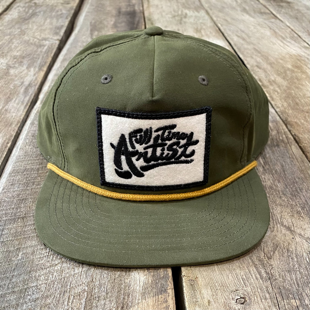 Full Time Artist Green "Surf" Hat