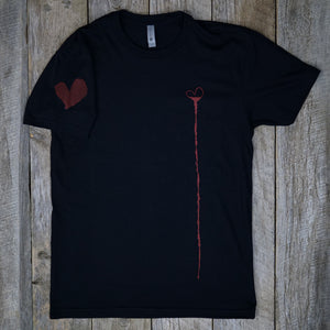 Bleeding Heart T-Shirt - Black